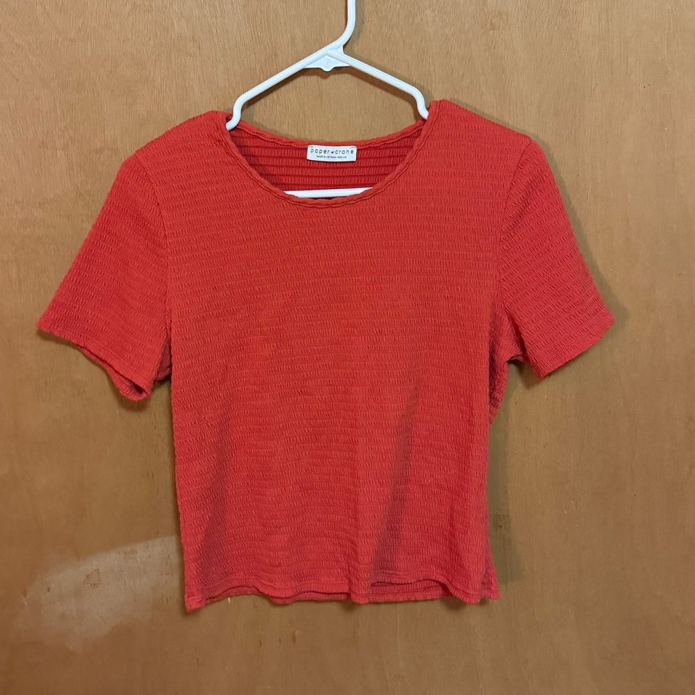 PAPER CRANE orange t-shirt size M